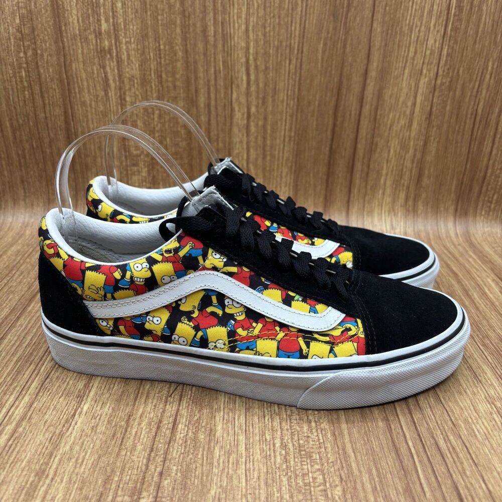 Vans X The Simpsons Old Skool Bart Simpson All Over Print Mens Size 7.5 /Women 9